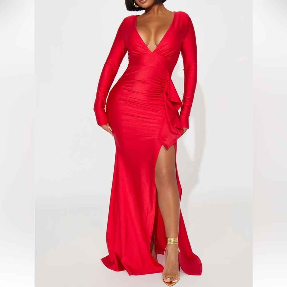 Elegant Red Evening Gown
